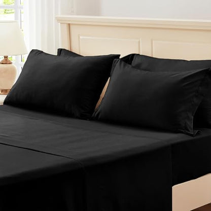 Zzlpp Full Size Comforter Sets 7 Piece, Black Bed in a Bag Full Bedding Set