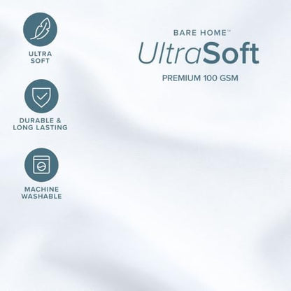 Bare Home Comforter Set - 1800 Ultra Soft (Cal King, White)