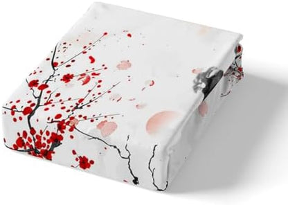 Feelyou Cherry Blossoms Duvet Cover Full Size Boys Girls Teens