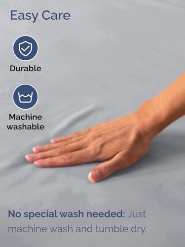 CGK Linens Extra Deep King Fitted Sheet - Fitted Sheet Only - Steel Blue