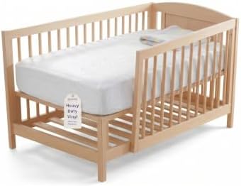 BLISSFORD Crib Plastic Mattress Protector, Heavy Duty Fitted Vinyl Cover