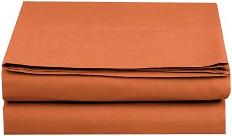 Elegant Comfort Premium Hotel Quality 1-Piece Flat Sheet, Luxury and Softest 1500 Premium Hotel Quality Microfiber Bedding Flat Sheet, Wrinkle-Free, Stain-Resistant, King, Coral