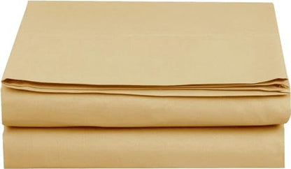 Elegant Comfort Premium Hotel Quality 1-Piece Flat Sheet, Luxury and Softest 1500 Premium Hotel Quality Microfiber Bedding Flat Sheet, Wrinkle-Free, Stain-Resistant, California King, Gold