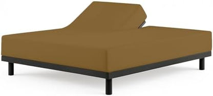 1 Piece Top Split King Fitted Sheet for Adjustable beds, 34" Split, Taupe