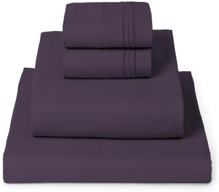 Mellanni Iconic 4-Piece, Ultra Soft Sheet Set (Full, Purple)