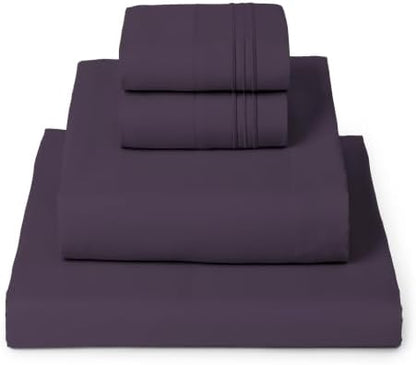 Mellanni Iconic 4-Piece, Ultra Soft Sheet Set (Full, Purple)