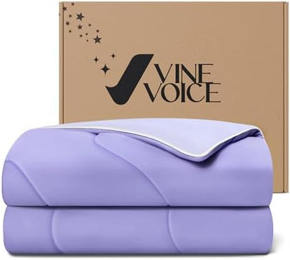 Cooling Comforter for Hot Sleepers, Twin 68x90, Light Purple