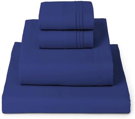 Mellanni Iconic 4-Piece, Ultra Soft Sheet Set (King, Royal Blue)