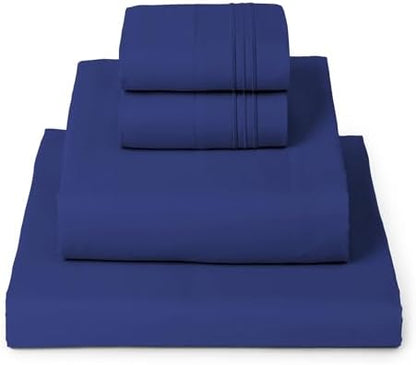 Mellanni Iconic 4-Piece, Ultra Soft Sheet Set (King, Royal Blue)
