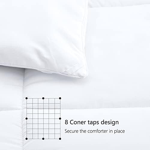 TEXARTIST White Full Comforter, All Season Down Alternative Duvet Insert