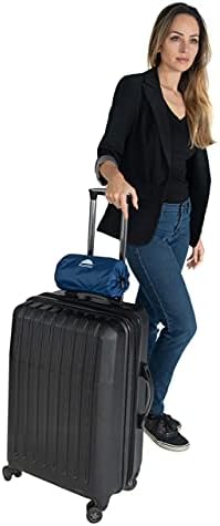 BlueHills Ultra Compact 2 Pack Travel Blanket Pillow Airplane - Navy Blue