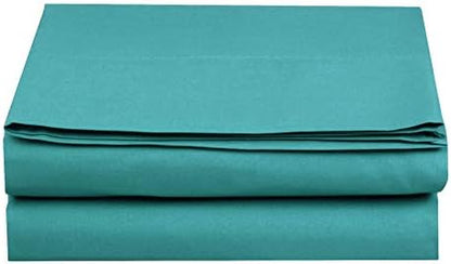 Elegant Comfort Premium Hotel Quality 1-Piece Flat Sheet, Luxury and Softest 1500 Premium Hotel Quality Microfiber Bedding Flat Sheet, Wrinkle-Free, Stain-Resistant, Twin/Twin XL, Turquoise