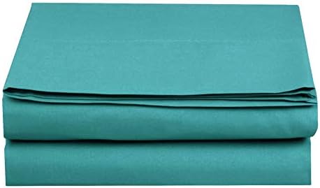 Elegant Comfort Premium Hotel Quality 1-Piece Flat Sheet, Luxury and Softest 1500 Premium Hotel Quality Microfiber Bedding Flat Sheet, Wrinkle-Free, Stain-Resistant, Full, Turquoise