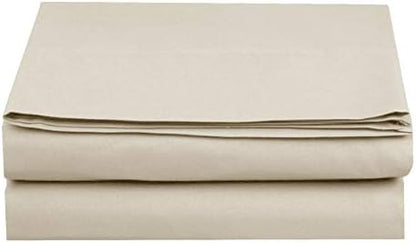 Elegant Comfort Premium Hotel Quality 1-Piece Flat Sheet, Luxury and Softest 1500 Premium Hotel Quality Microfiber Bedding Flat Sheet, Wrinkle-Free, Stain-Resistant, California King, Cream