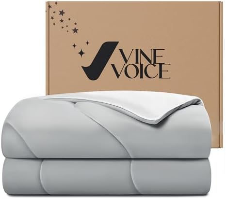 Cooling Comforter for Hot Sleepers, King 106x90, Silver Gray