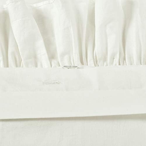 Lush Decor Reyna Ruffle Cotton Duvet Cover Set 3 Piece Set King, White - King Size Bedding Set - White Duvet King- Ruffled Bedding - Coquette Decor