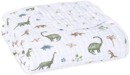 aden + anais Essentials Dream Blanket, Muslin Baby Blankets for Girls & Boys, Ideal Lightweight Newborn Nursery & Crib Blanket, Dino Jungle