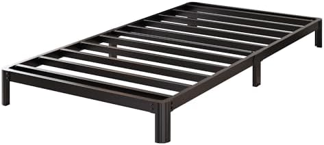 Lutown-Teen 5 Inch Low Twin Bed Frames with Rounded Corner Legs, 1000 LBS Heavy Duty Metal Twin Platform Bed Frame with Steel Slats Support, No Box Spring Needed, Noise Free, Easy Assembly