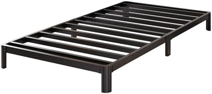 Lutown-Teen 5 Inch Low Twin Bed Frames with Rounded Corner Legs, 1000 LBS Heavy Duty Metal Twin Platform Bed Frame with Steel Slats Support, No Box Spring Needed, Noise Free, Easy Assembly