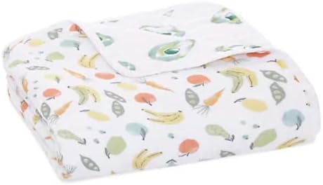 aden + anais Essentials Dream Blanket, Muslin Baby Blankets for Girls & Boys, Ideal Lightweight Newborn Nursery & Crib Blanket, Shower & Registry Gift, Farm to Table