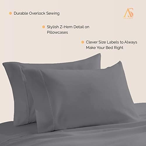 800 Series Standard/Queen Pillow Cases Set of 2, Dark Grey
