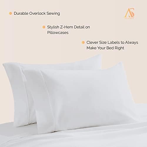 800 Series King Pillow Cases Set of 2, Sateen, Silver