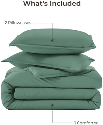 Litanika Haze Green Super King Comforter Set, 3 Pcs Lightweight Bedding Set