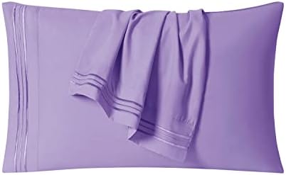 Clara Clark Bed Sheets, Premier 1800 Series 4 Piece Bed Sheet Set, Deep Pocket, Wrinkle, Fade, Stain Resistant, Luxury Soft Bedding Sheets & Pillowcases, Twin-XL, Lavender