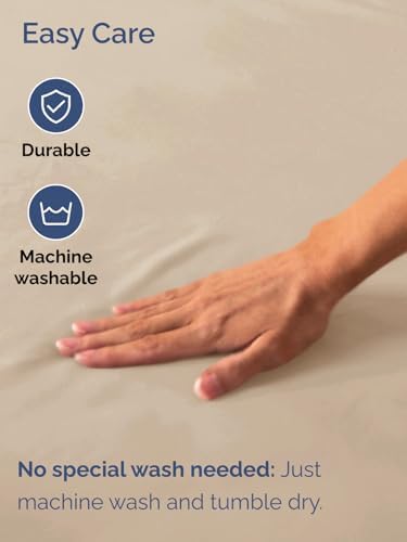 CGK Linens Extra Deep King Fitted Sheet - Fitted Sheet Only - Cream