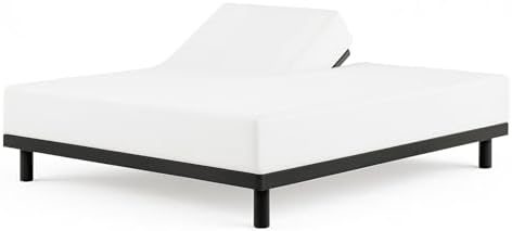 1 Piece Top Split King Fitted Sheet for Adjustable beds, 34" Split, White