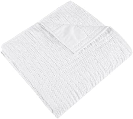 Levtex Home - Cloud Waffle - Throw - Waffle Textured - Bright White - Throw (50x60in.) - Cotton