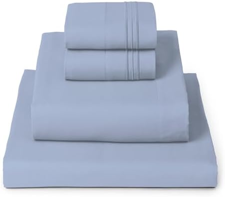 Mellanni Iconic 4-Piece, Ultra Soft Sheet Set (Full, Sky Blue)