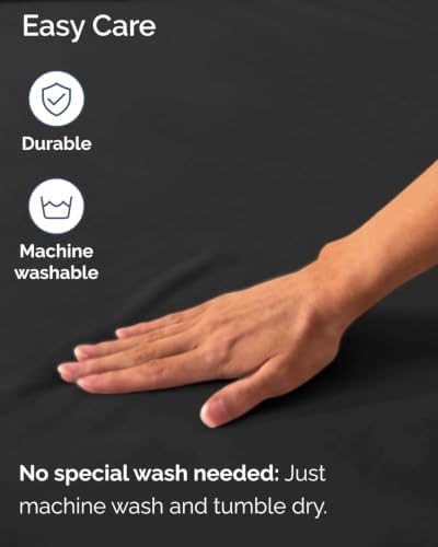CGK Linens Extra Deep Flex Top Split Head King Fitted Sheet Only - Black