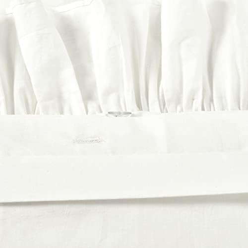 Lush Decor Reyna Ruffle Cotton Duvet Cover Set 2 Piece Set Twin XL, White - Cute Teen Bedding Set - White Duvet - Ruffled Bedding - Coquette Dorm Decor
