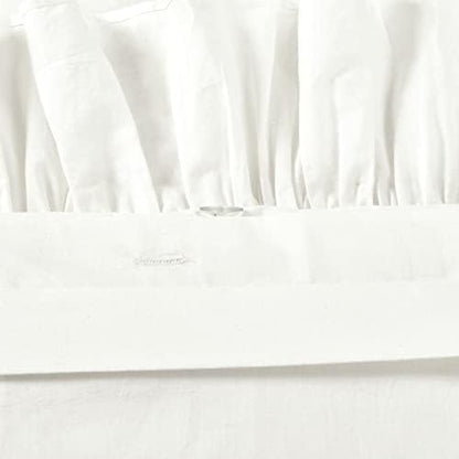 Lush Decor Reyna Ruffle Cotton Duvet Cover Set 2 Piece Set Twin XL, White - Cute Teen Bedding Set - White Duvet - Ruffled Bedding - Coquette Dorm Decor
