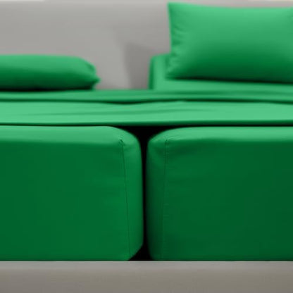 Elegant Comfort Luxury 5-Piece Bed Sheet Set - Luxury Bedding 1500 Premium Hotel Quality Microfiber, Wrinkle Resistant Cool and Breathable, Easy Elastic Fitted, Split King, Emerald Green