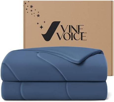 Cooling Comforter for Hot Sleepers, Twin 68x90, Midnight Blue