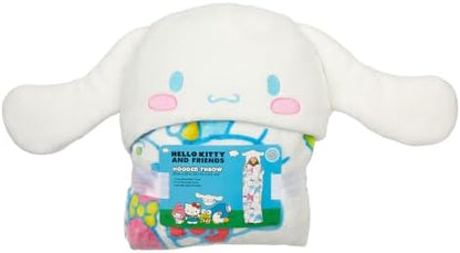 Franco Sanrio Hello Kitty & Friends Cinnamoroll Plush Hooded Throw, Kids Bedding Super Soft Blanket, 50 in x 40 in, (Officially Licensed Product)