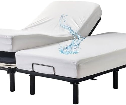 Kingnex Waterproof Split King Mattress Protector for Adjustable Bed