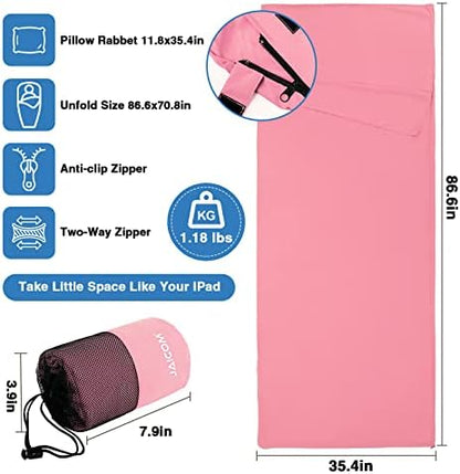 JAICOM Sleeping Bag Liner, Travel Sheets Ultralight Summer Sleeping Bag
