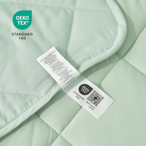 Cozy Bliss Cooling Throw Blanket for Hot Sleepers 50"x70", Q-Max 0.45 Cooling Comfort, Cold Blankets for Night Sweats Sleeping, Ultra-Cool Lightweight Breathable Summer Blanket for Couch Bed, Green