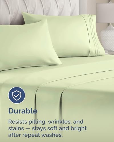 King Standard Pillow Cases Set of 6 - Pillowcase Covers - Light Sage Green
