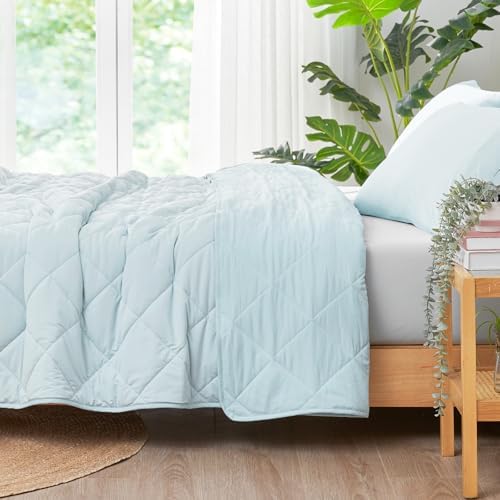 Cozy Bliss Cooling Blanket for Hot Sleepers King Size, Q-Max 0.45 Cooling Comfort, Cold Blankets for Night Sweats Sleeping, Ultra-Cool Lightweight Breathable Summer Blanket for Bed, Cool Blue