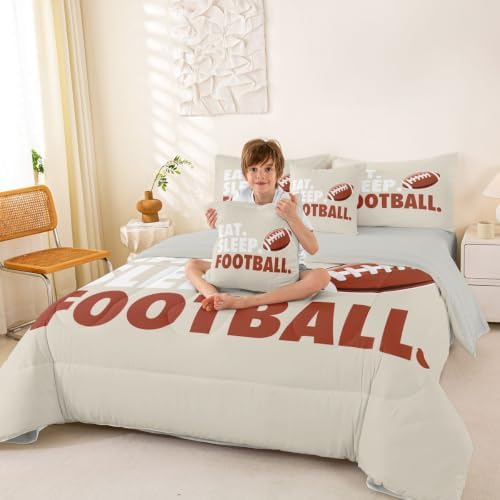 Erosebridal Football Comforter Set with Sheets 7 Piece Queen
