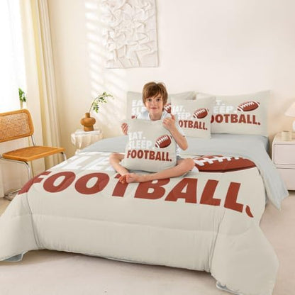 Erosebridal Football Comforter Set with Sheets 7 Piece Queen