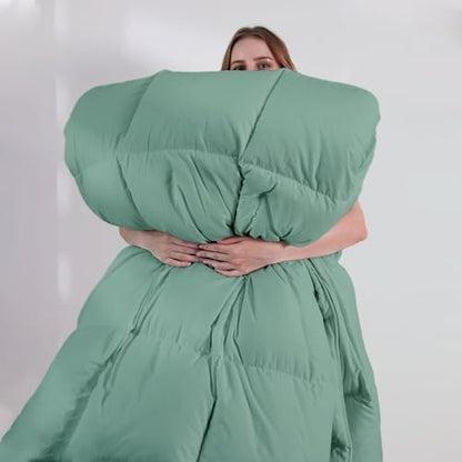 DOWNCOOL Comforters Oversize King Size,Sage Green Duvet Insert,Lightweight