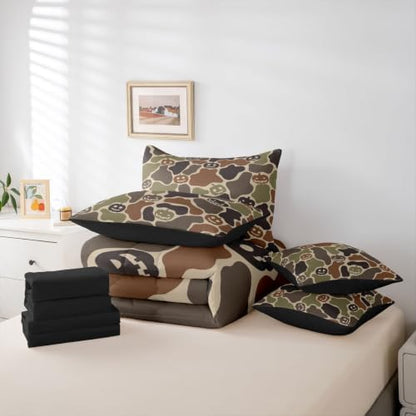 Erosebridal Pumpkin Lantern Halloween 7 Piece Bedding Set Twin