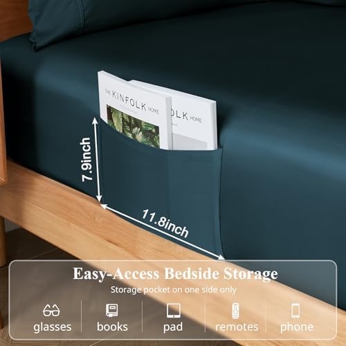 Bamboo Viscose Sheet Set Twin Size, Cooling Sheets Bed Set 3pcs