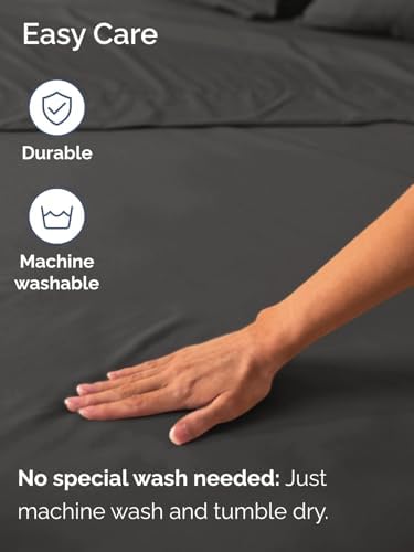CGK Linens Extra Deep Split King Fitted Sheet Only - Charcoal
