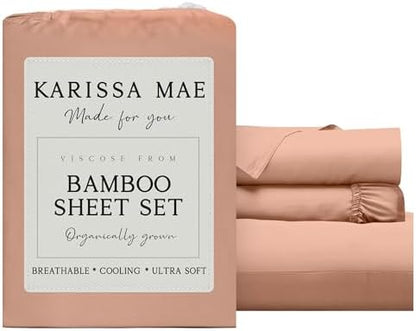 KARISSA MAE Luxury Bamboo Viscose Twin Size Sheet Set